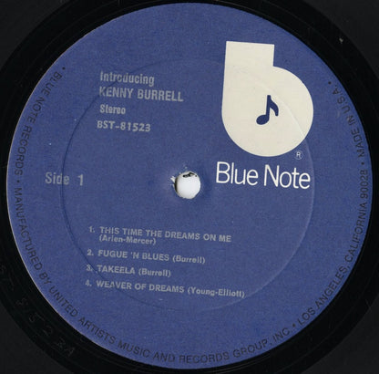 Kenny Burrell - Introducing (BST-81523) LP 1975 US BLUE NOTE｜中古LP