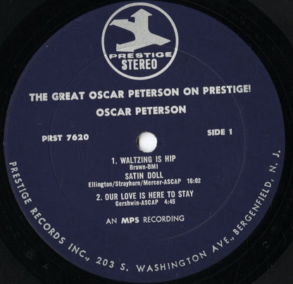 Oscar Peterson / The Great Oscar Peterson On Prestige! (PRST 7620) LP 1969 US Prestige | 中古LP