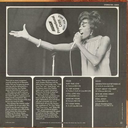 Ann Peebles - Part Time Love (SHL 32059) 1970 US Hi｜中古LP