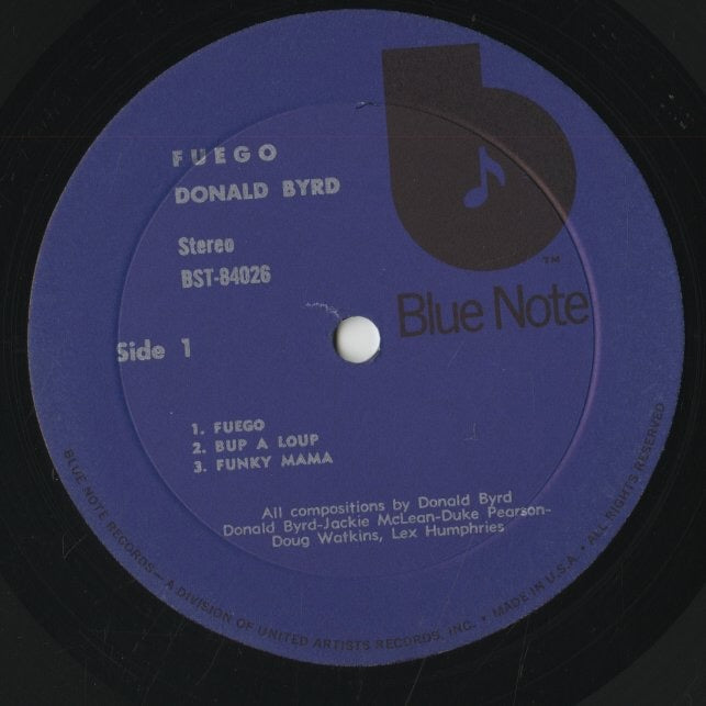 Donald Byrd / ドナルド・バード / Fuego (BST84026)