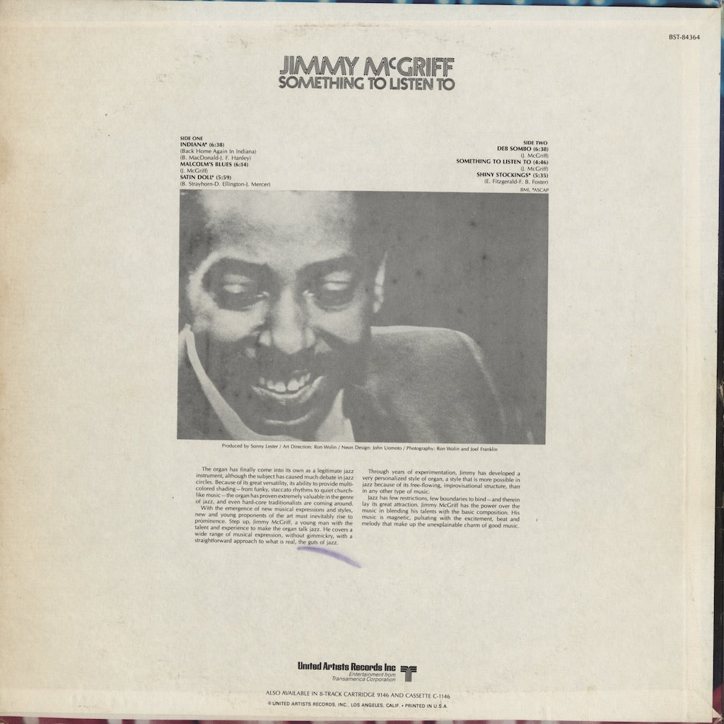 Jimmy McGriff - Something To Listen To (BST-84364) LP 1970 US Blue Note｜中古LP