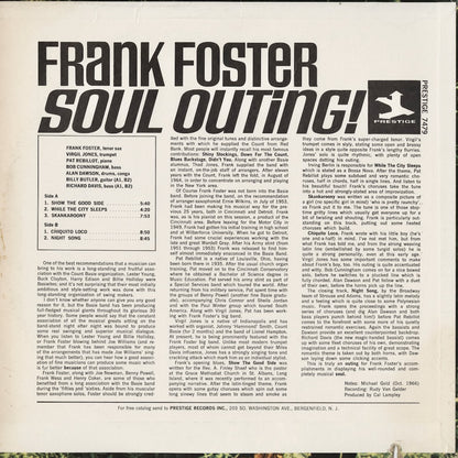 Frank Foster - Soul Outing! (PRST 7479) 1967 US Prestige｜中古LP