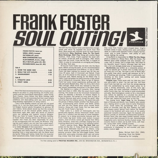 Frank Foster - Soul Outing! (PRST 7479) 1967 US Prestige｜中古LP