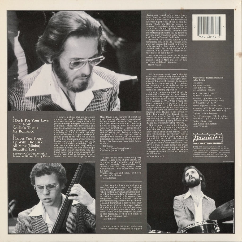 Bill Evans - The Paris Concert Edition One 60164 中古レコード 通販