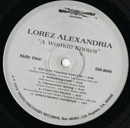 Lorez Alexandria / ロレツ・アレクサンドリア / A Woman Knows (DS-800)