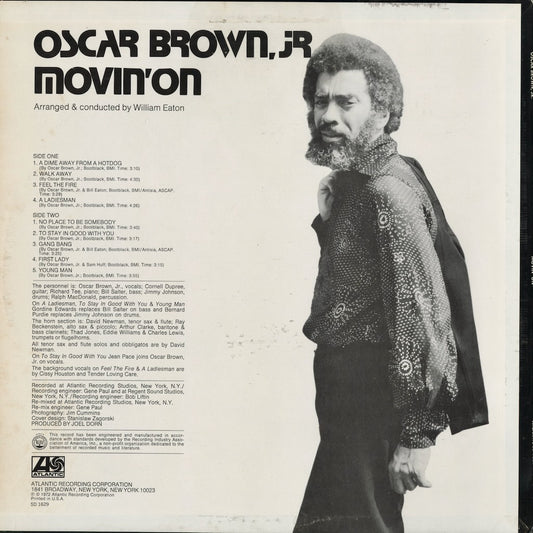 Oscar Brown Jr. - Movin' On (SD 1629) 1972 US Atlantic｜中古LP