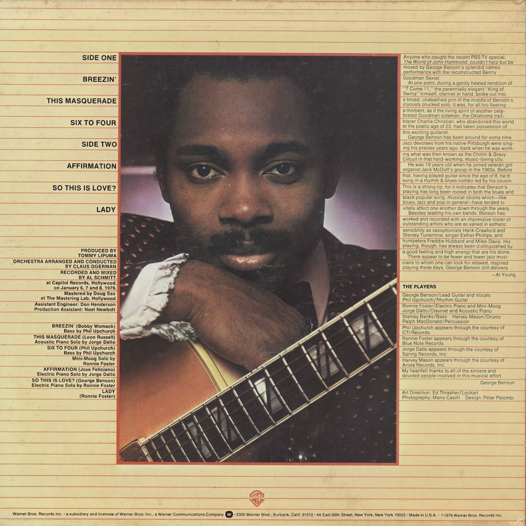 George Benson / ジョージ・ベンソン / Breezin' (BS 2919)