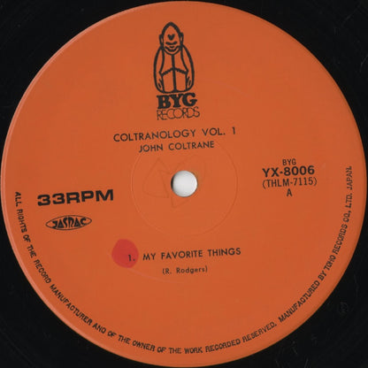 John Coltrane - Coltranology Vol.1 (YX-8006) 1979 JPN BYG｜中古LP