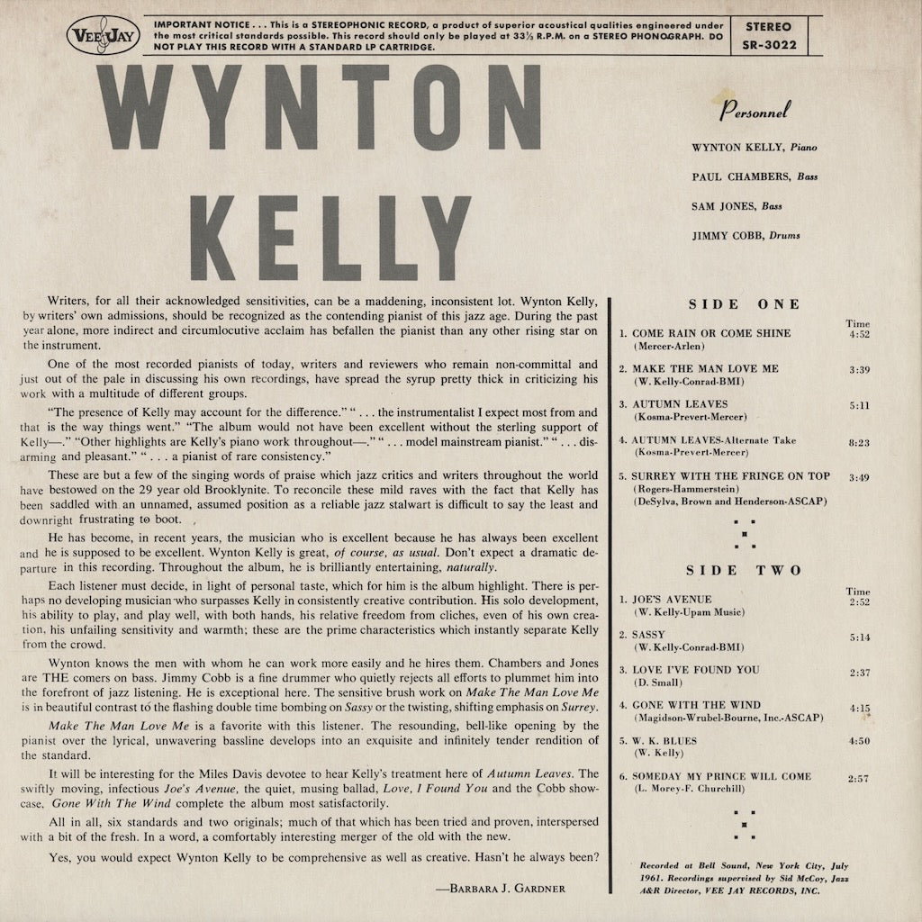 Wynton Kelly / ウィントン・ケリー / Wynton Kelly! (UXP-71-JY)
