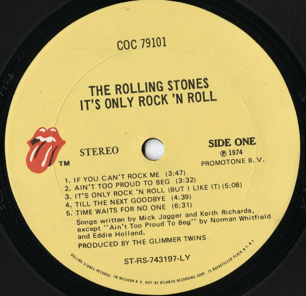 The Rolling Stones - It's Only Rock'N Roll (COC 79101) 1974 US Rolling Stones Records｜中古LP