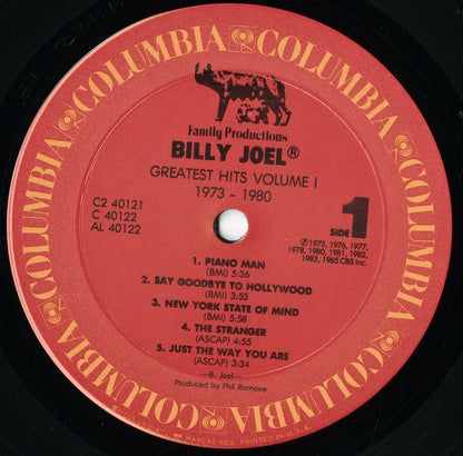 Billy Joel – Greatest Hits Volume I & Volume II (C2 40121) 1985 US Columbia｜中古LP