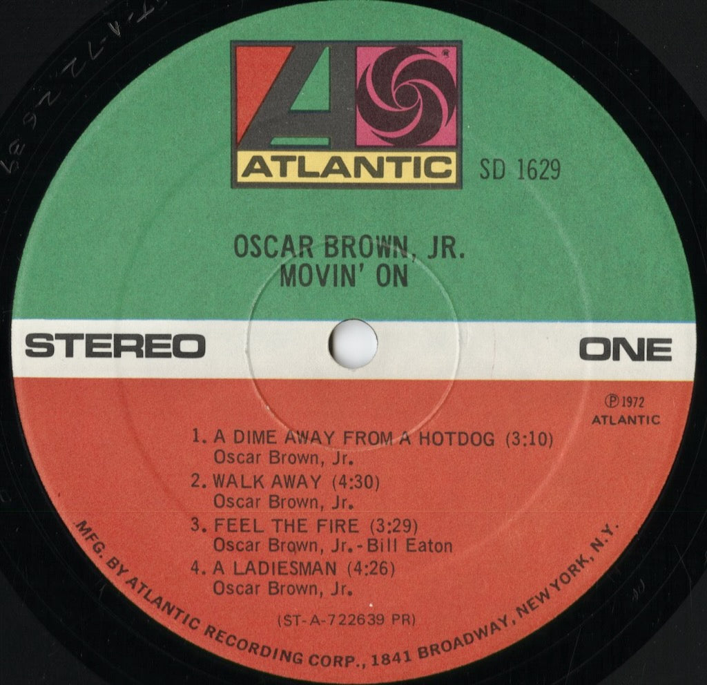 Oscar Brown Jr. - Movin' On (SD 1629) 1972 US Atlantic｜中古LP