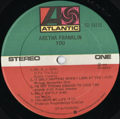 Aretha Franklin – You (SD 18151) 1975 US Atlantic｜中古LP