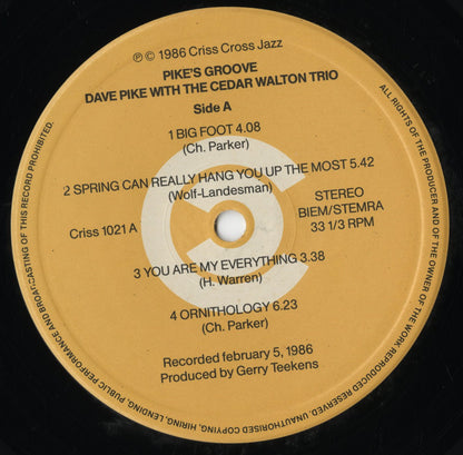 Dave Pike With The Cedar Walton Trio / デイヴ・パイク / Pike's Groove (POLP-25004)