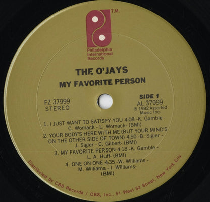 The O'Jays - My Favorite Person (PZ 37999) 1982 US Philadelphia International｜中古LP