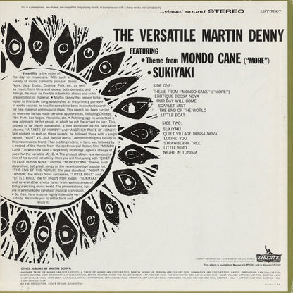 Martin Denny - The Versatile Martin Denny (LST-7307) 1963 US Liberty STEREO｜中古LP