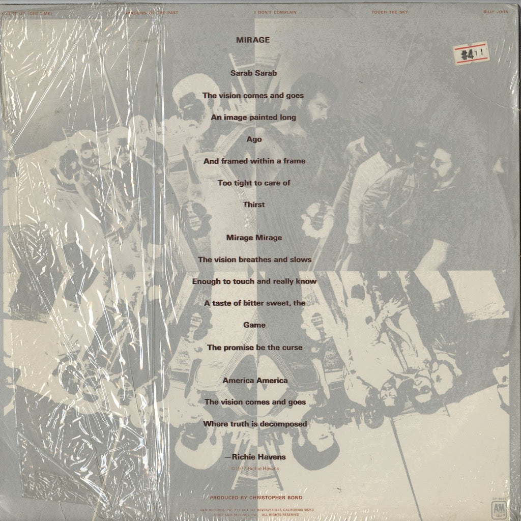 Richie Havens - Mirage (SP-4641) LP 1977 US A&M｜中古LP