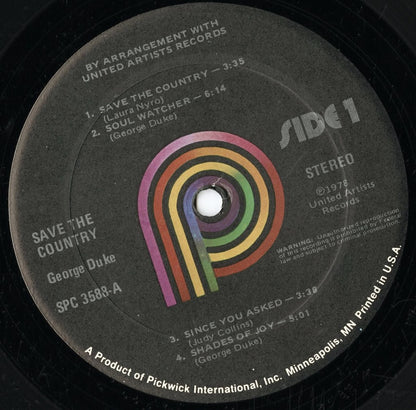 George Duke / ジョージ・デューク / Save The Country (LST-11004)