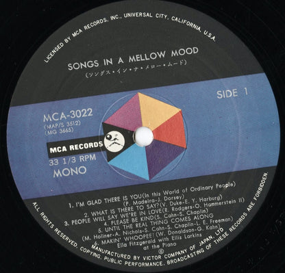 Ella Fitzgerald - Songs In A Mellow Mood (MCA-3022) LP 1972 JPN MCA｜中古LP