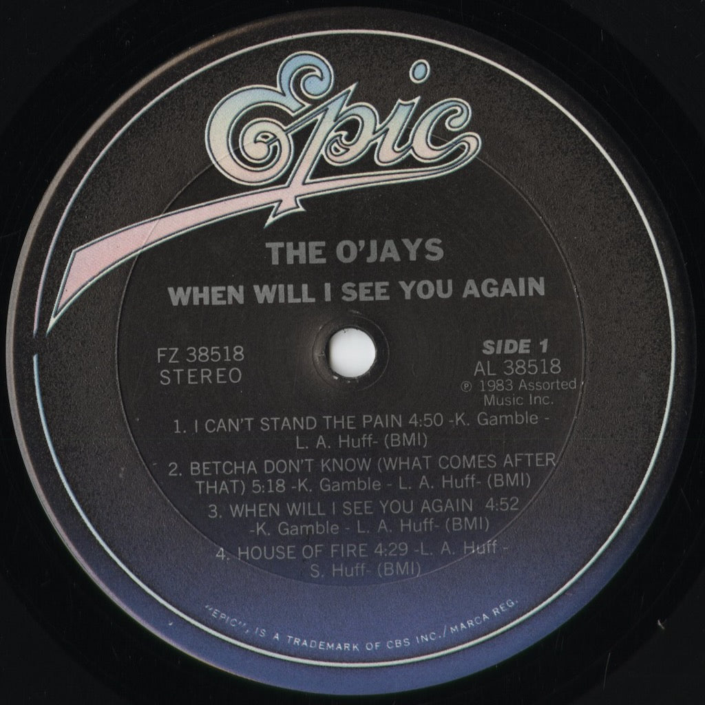 The O'Jays - When Will I See You Again (FZ 38518) 1983 US Epic｜中古LP