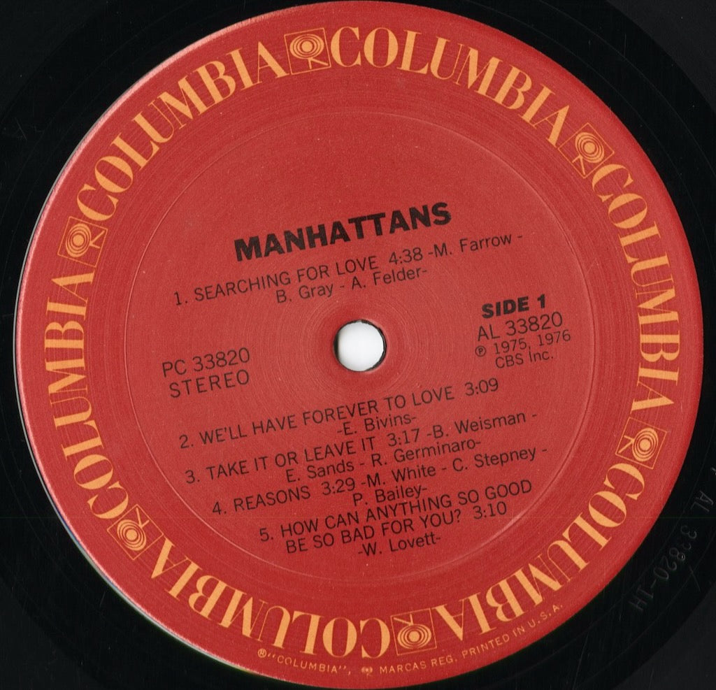 The Manhattans - The Manhattans (PC 33820) 1976 US Columbia｜中古LP