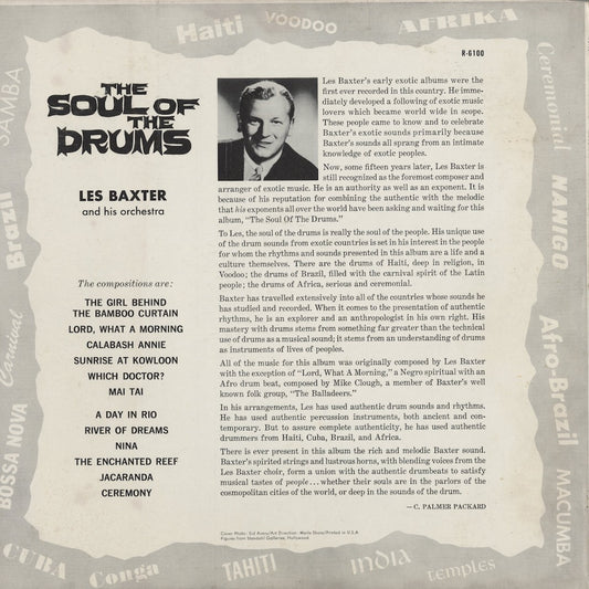 Les Baxter And His Orchestra - The Soul Of The Drums (R-6100) LP 1963 US Reprise｜中古LP