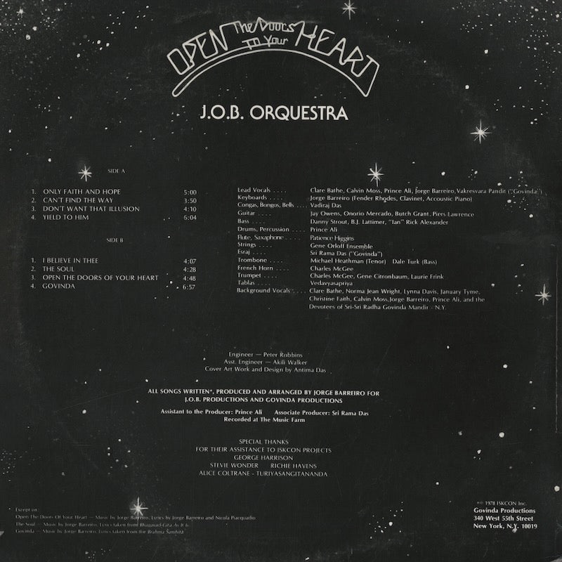 J.O.B. Orquestra / Open The Doors To Your Heart (JOB-1A) – VOXMUSIC WEBSHOP