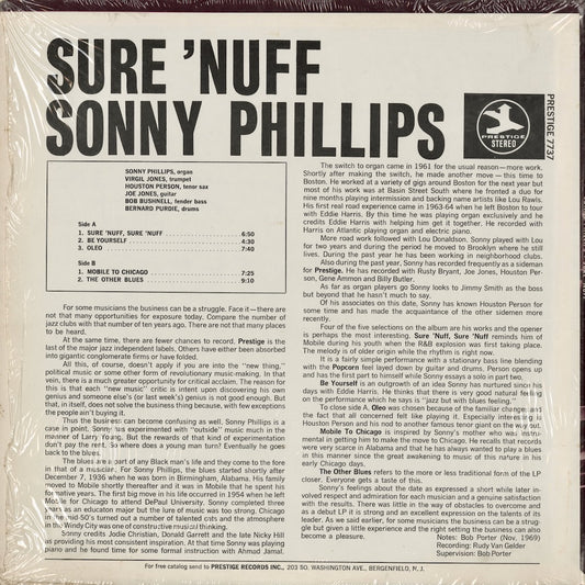 Sonny Phillips - Sure 'Nuff (PRST 7737) LP 1970 US Prestige｜中古LP