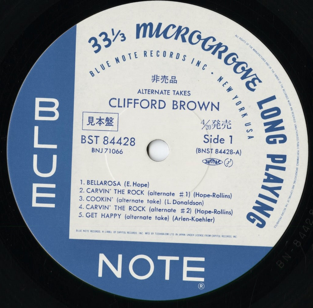 Clifford Brown - Alternate Takes (BNJ 71066) 1984 JPN Blue Note｜中古LP