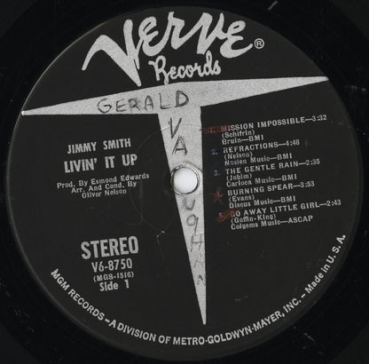 Jimmy Smith / ジミー・スミス / Livin' it Up (V6 8750)
