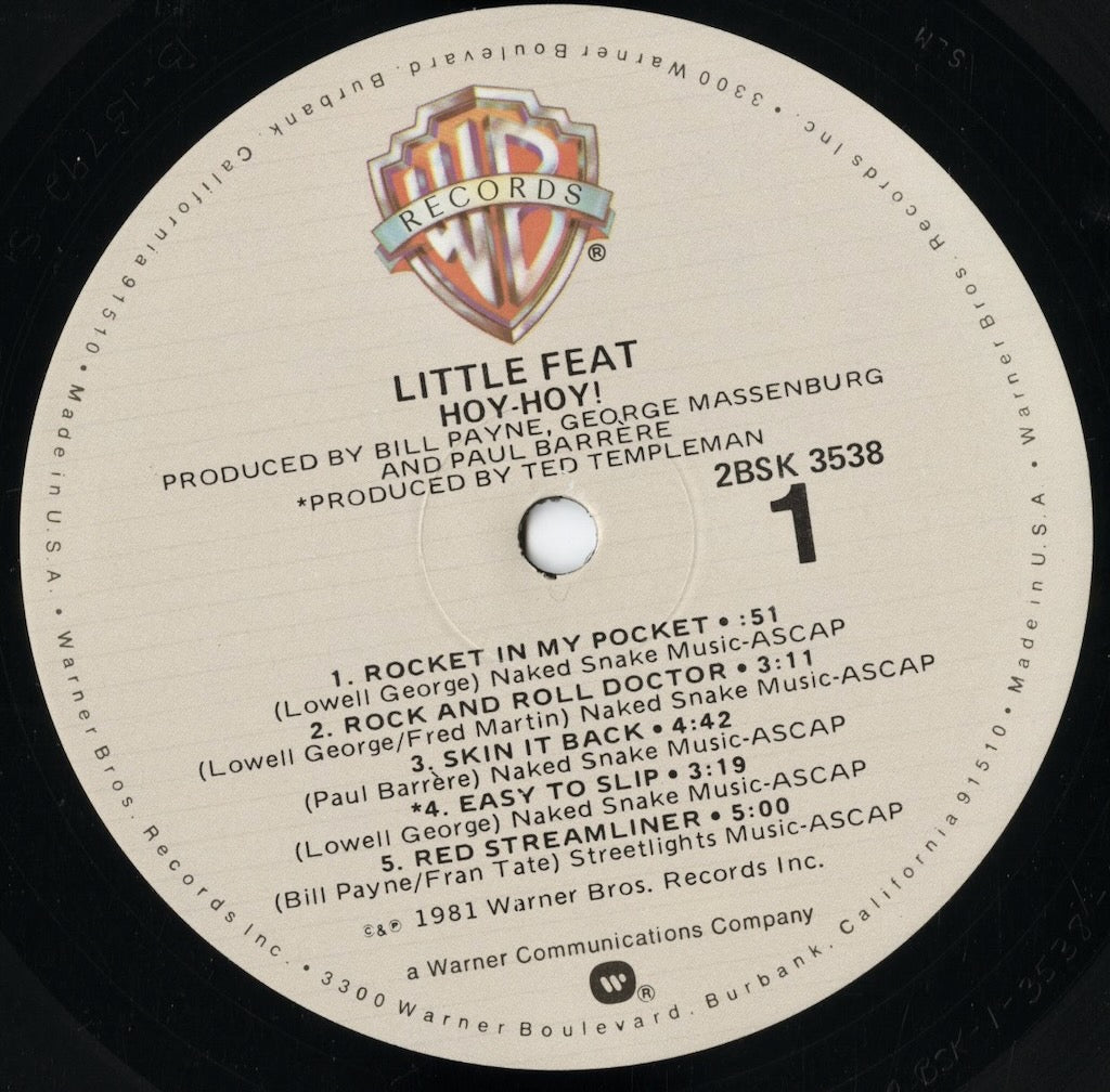 Little Feat - Hoy-Hoy! (2BSK 3538) 1981 US Warner Bros.｜中古LP