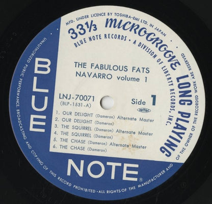 Fats Navarro / ファッツ・ナヴァロ / The Fabulous Fats Navarro Volume 1 (LNJ-70071)