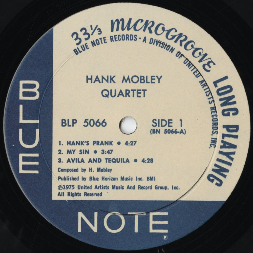 Hank Mobley / ハンク・モブレー / Hank Mobley Quartet -10 (BLP 5066)
