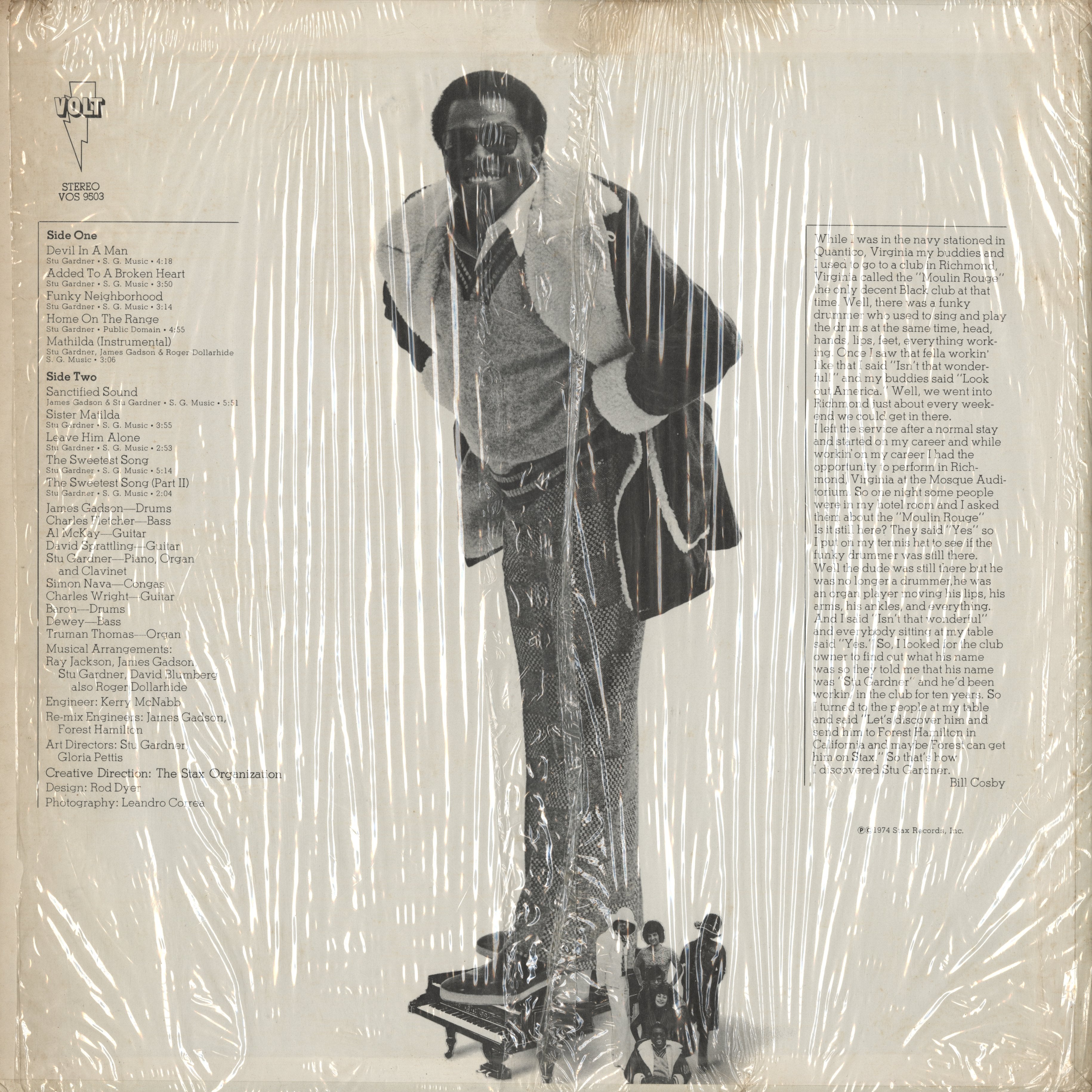 Stu Gardner - And The Sanctified Sound LP 1974 US Volt 中古