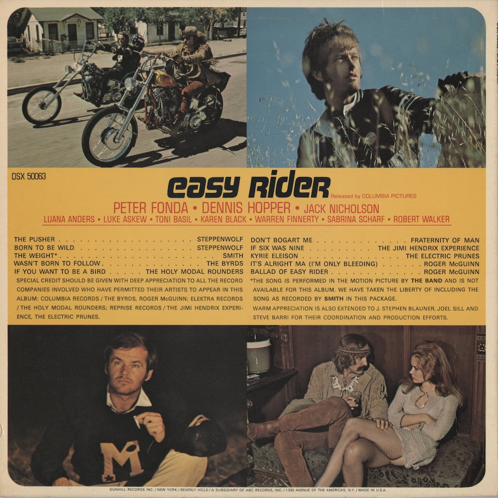 Easy Rider -OST / ダン・フォーゲルバーグ / Music: The Byrds, Jimi Hendrix etc (DSX 50063)