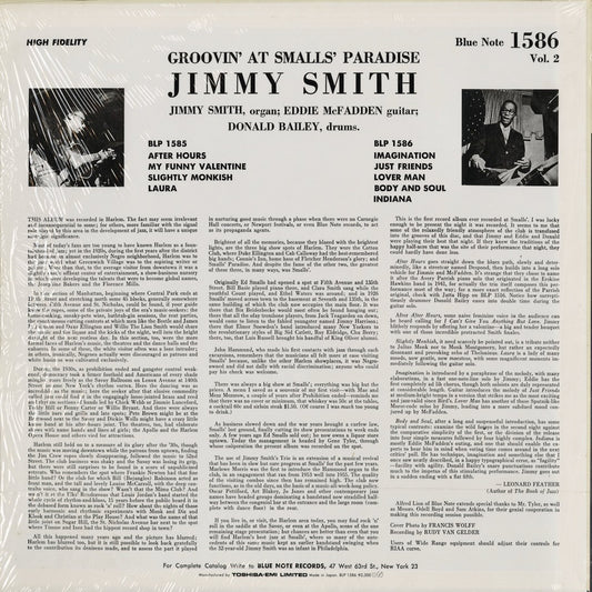 Jimmy Smith - Groovin' At Smalls' Paradise (Volume 2) (BLP 1586) 1984 JPN Blue Note｜中古LP