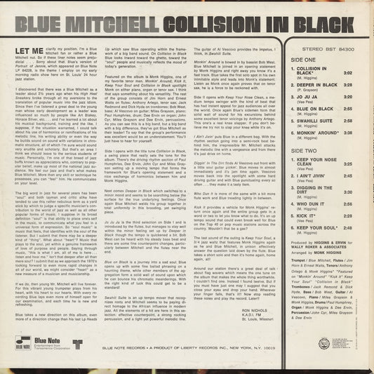 Blue Mitchell - Collision In Black (BST 84300) LP 1969 US Blue Note｜中古LP