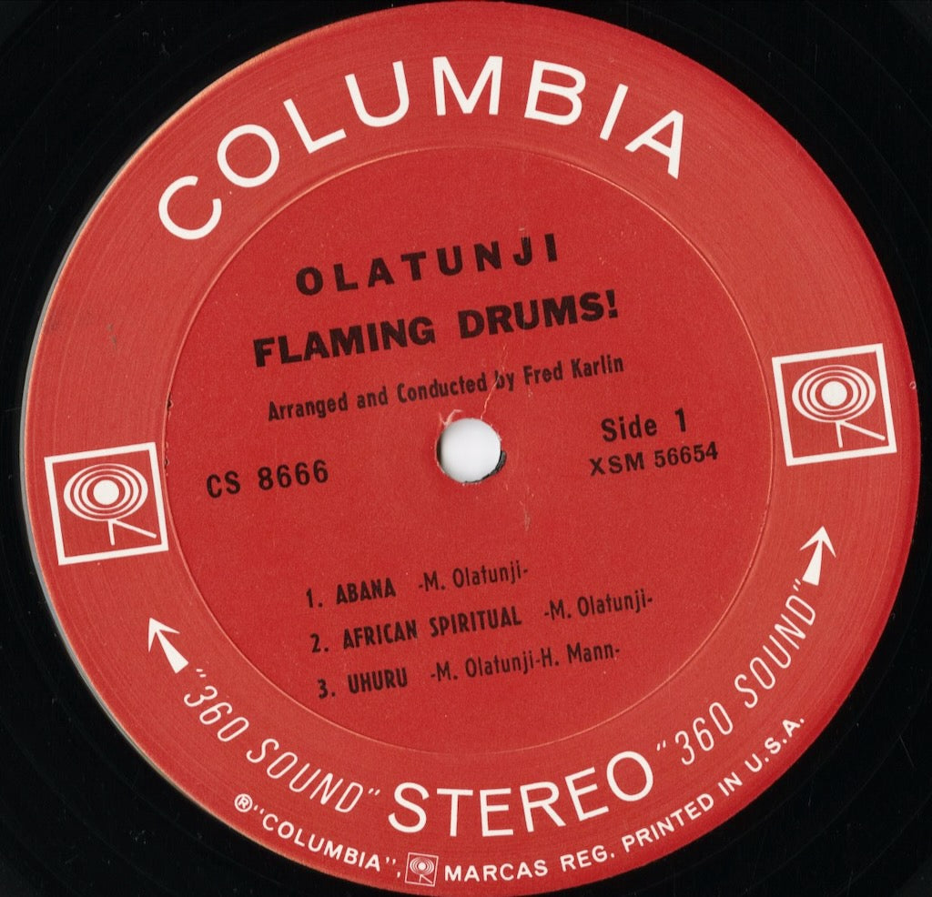 Olatunji - Flaming Drums! (CS 8666) LP 1960's US Columbia｜中古LP