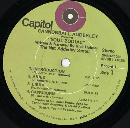 Cannonball Adderley / キャノンボール・アダレイ / Soul Zodiac (SVBB-11025)