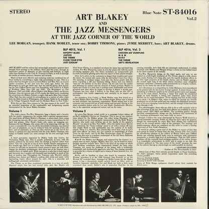 Art Blakey - At The Jazz Corner Of The World Volume 2 (K18P-9202) 1983 JPN Blue Note｜中古LP