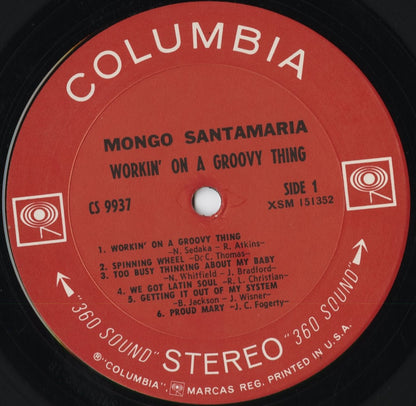 Mongo Santamaria - Workin' On A Groovy Thing (CS 9937) 1969 US Columbia｜中古LP