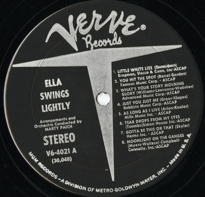 Ella Fitzgerald - Ella Swings Lightly (V6-4021) LP 1960's US Verve｜中古LP
