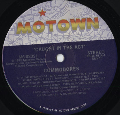 Commodores - Caught In The Act (M6-820S1) 1975 US Motown｜中古LP