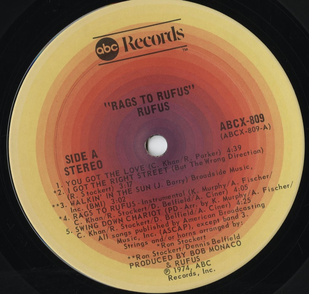 Rufus / ルーファス / Rags To Rufus (ABCX-809)