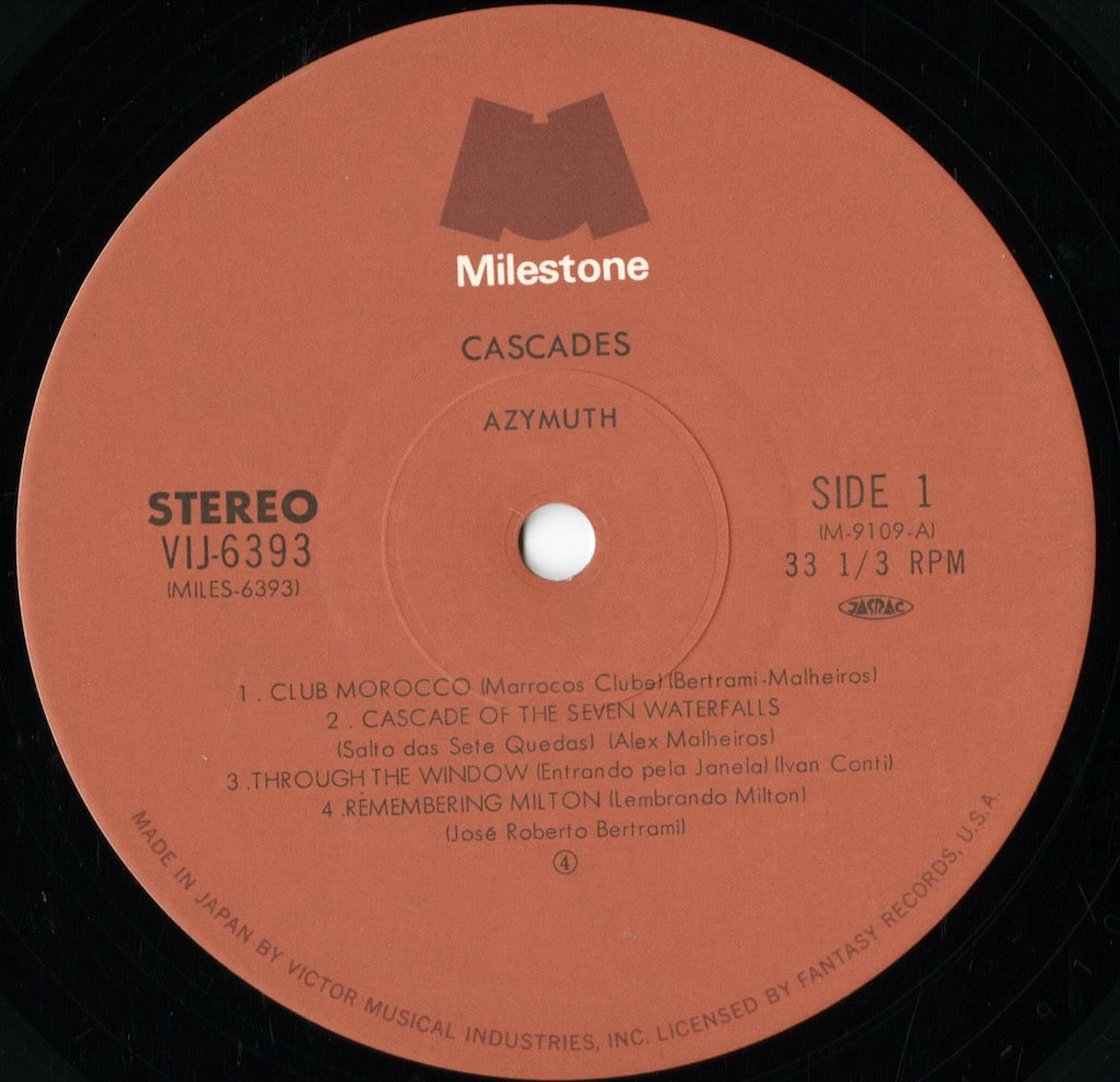 Azymuth - Cascades (VIJ-6393) 1983 JPN Milestone｜中古LP