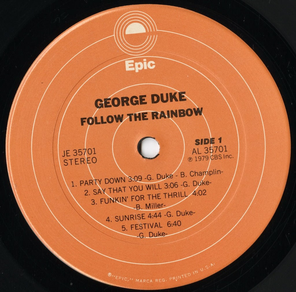 George Duke - Follow The Rainbow (JE 35701) LP 1979 US Epic｜中古LP