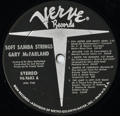 Gary McFarland – Soft Samba Strings (V6-8682) LP 1967 US Verve｜中古LP