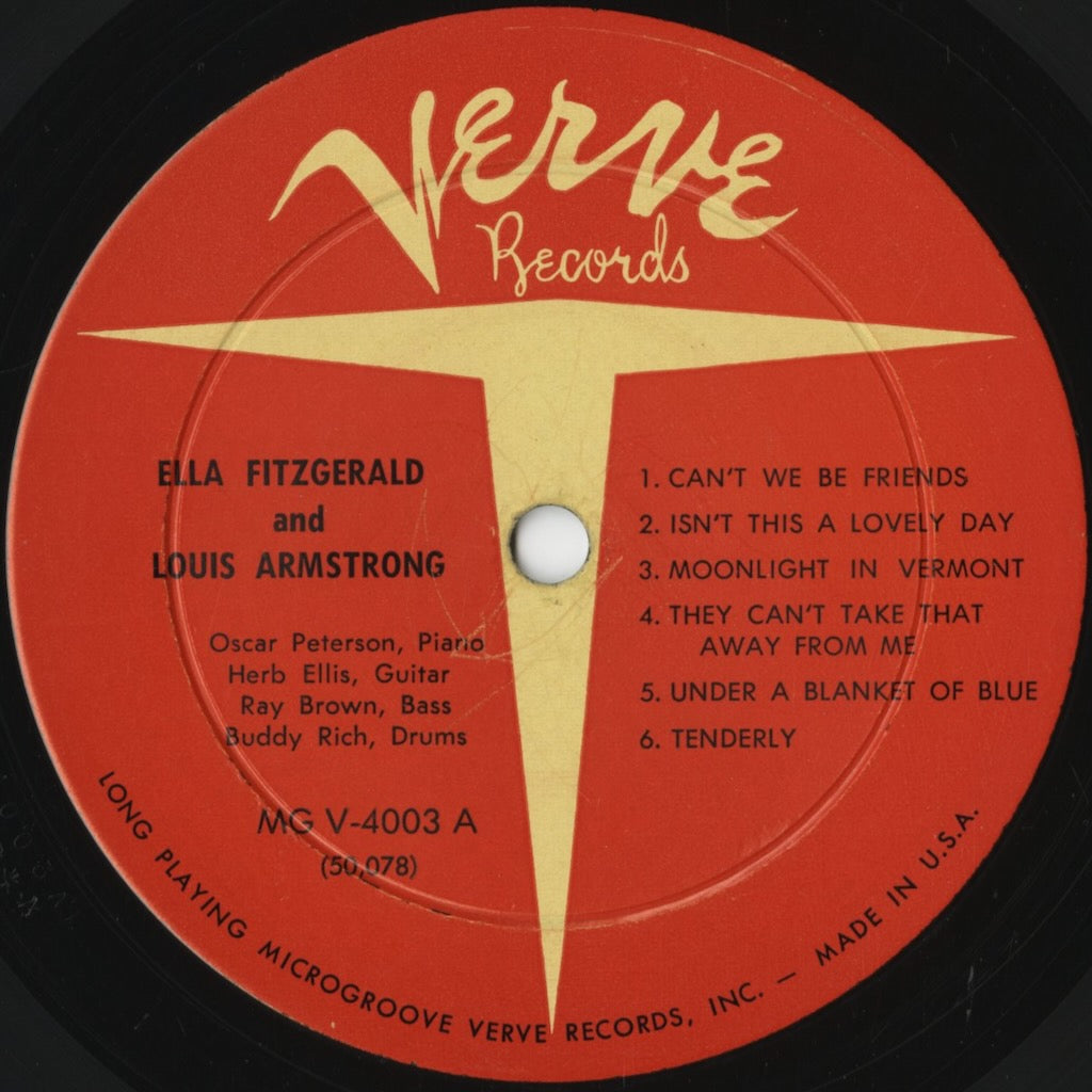 Ella Fitzgerald - Louis Armstrong – Ella and Louis (MG V-4003) LP 1956 US Verve | 中古LP
