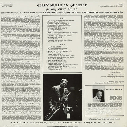 Gerry Mulligan - The Gerry Mulligan Quartet (PJ-1207) 1991 JPN Pacific Jazz｜中古LP