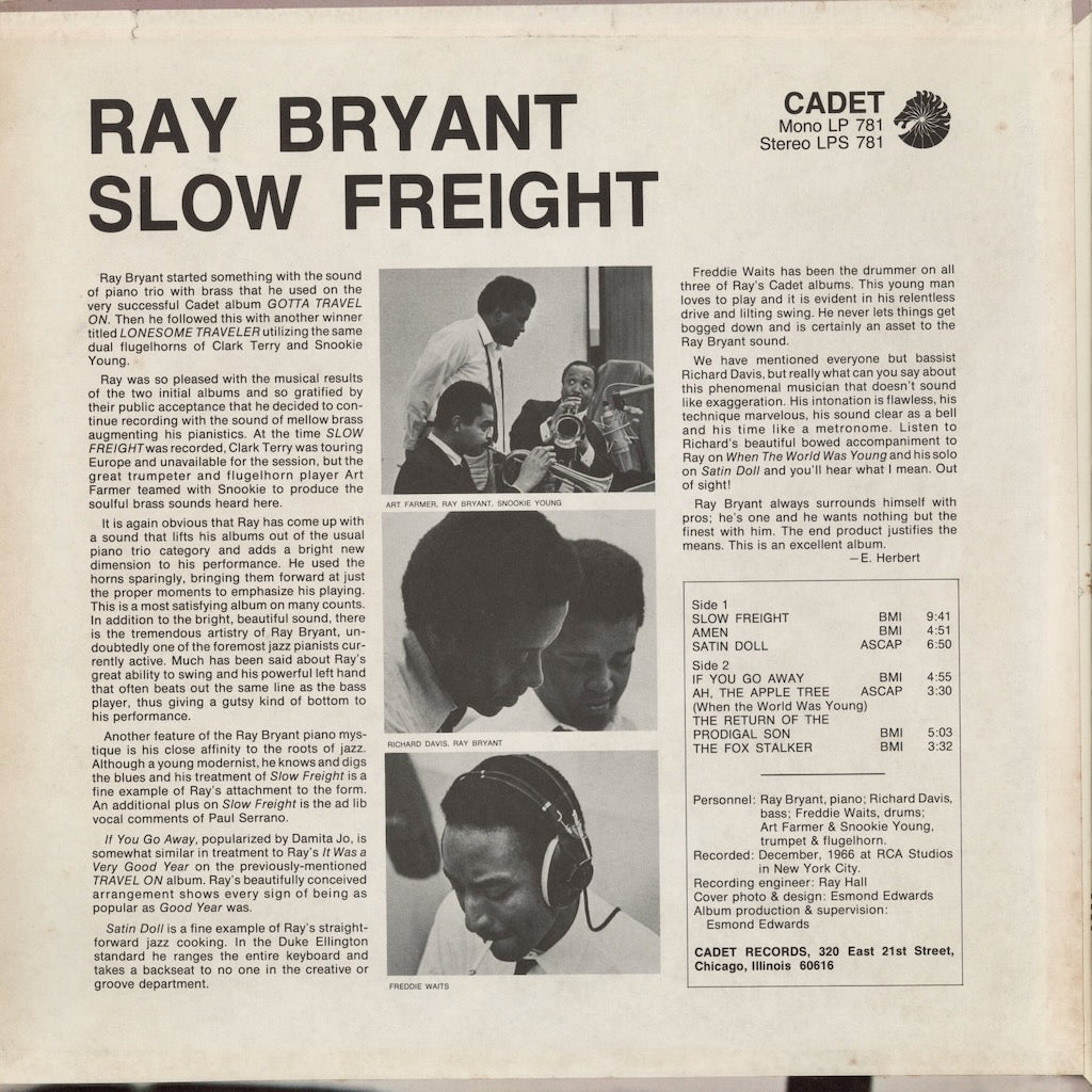 Ray Bryant / レイ・ブライアント / Slow Freight (LPS-781)